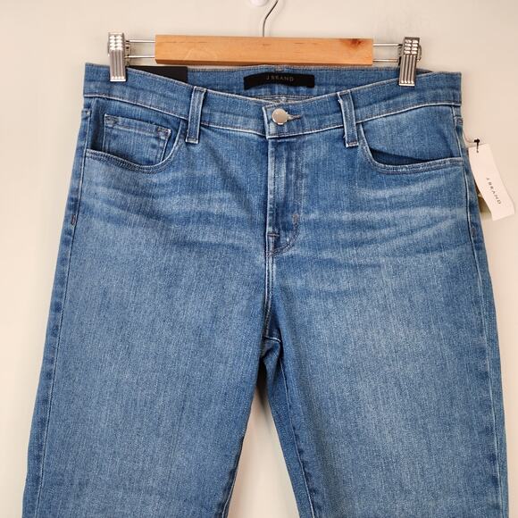 J. Brand Mid Rise Crop Skinny Jeans Women's 30 Eco Wash Denim NWT - Picture 3 of 12